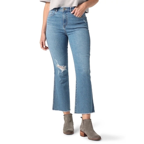 Lee® Women's Heritage Kick Flare Jean Hazy Blue High Rise 4 Blue - Picture 1 of 15